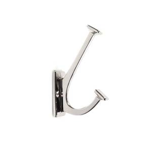 lot 54409 image: Hickory Hardware Skylight Collection Coat Hooks, Wall Hooks for Hanging Coats, Hats, Towels, Robes and More, 4-78 Inch Long, Polished Nickel, Single, 1 Count (Pack of 1)