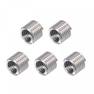 lot 54417 image: uxcell Wire Thread Inserts 516-18 UNC 1.5D 304 Stainless Steel Helical Type Coiled Wire Screw Repair Threaded Sleeve Steel Sheath 5pcs