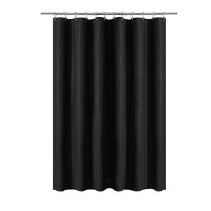 lot 54435 image: Barossa Design Black Shower Curtain Liner - Premium PEVA Plastic Black Shower Curtain for Bathroom, Lightweight Standard Size Shower Curtain with 3 Magnets, Metal Grommets - Black