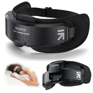 lot 54436 image: RENPHO FSA HSA Eligible Eye Massager, 2-in-1 Eyeris Shift Eye Massager with 3 Pressures, 3 Heats, 3 Timers for Eye Strain Relief, Dry Eyes, Migraine Massager with a Detachable Bluetooth Sleep Mask - Retail $86.66