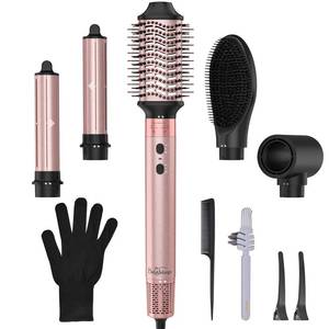 lot 54439 image: Brightup Air Styler, Professional Hair Dryer Brush with 110,000 RPM High-Speed Negative Ionic Blow Dryer, Auto Wrap Curlers, Multi Hair Styler for Fast Drying Styling Curling Straightening Volumizing - Retail $151.24