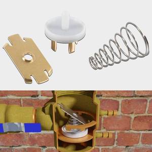 lot 54445 image: DearChan 905-052 765 Check Valve Assembly Repair Kit Fit for Febco Model 1-1-14 in Pressure Vacuum Breaker, Spring, Retainer & Holder 3 PCS