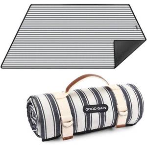 lot 54454 image: G GOOD GAIN Waterproof Picnic Blanket Portable with Carry Strap for Beach Mat or Family Outdoor Camping Party (Berry Blue)