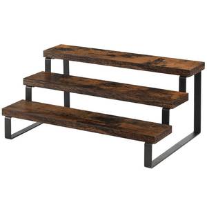 lot 54471 image: YINMIT Wooden Display Riser Stand, Tiered Perfume and Cologne Organizer Stand, 3 Tier Spice Rack Organizer, Rustic Display Shelf for Candles (3 Tier)