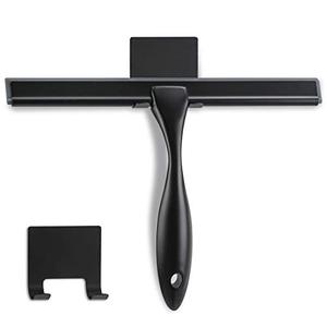 lot 54479 image: Shower Squeegee, 10-Inch Matte Black Squeegee, All-Purpose Stainless Steel Squeegee for Bathroom, Shower Doors, Mirrors, Tiles and Car Windows - 100% Streak Free