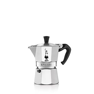 lot 54481 image: Bialetti - Moka Express Iconic Stovetop Espresso Maker, Makes Real Italian Coffee, Moka Pot 3 Cups (4.3 Oz - 130 Ml), Aluminium, Silver