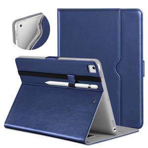 lot 54507 image: DTTO for iPad 9.7 Inch 5th6th Generation 20182017 Case with Apple Pencil Holder, Premium Leather Folio Stand Cover Case for Apple iPad 9.7 inch, Also Fit iPad Pro 9.7Air 2Air - Navy Blue