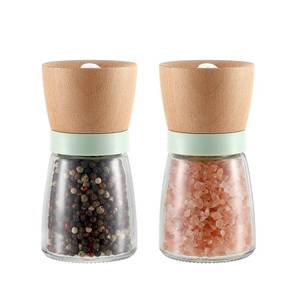 lot 54514 image: VEVOK CHEF Salt and Pepper Grinder Set Wood VEVOK CHEF Adjustable Coarseness Refillable Pepper Grinder Mill Wooden Farmhouse Cute Salt and Pepper Shaker for Green Salt Grinder Kitchen Gift