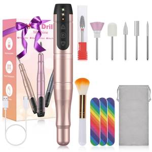 lot 54520 image: SENMO Cordless Electric Nail Drill, Rechargeable Professional for Acrylic Gel Nails, Portable Nail Drill Machine Kit for Manicure Pedicure Nail Set with Everything (Rose Gold)