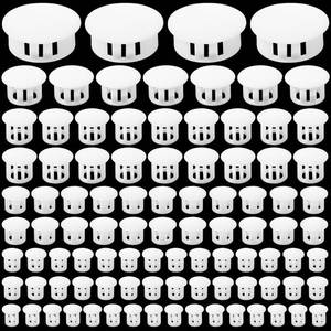 lot 54525 image: Ouligay 160pcs 6 Sizes Plastic Hole Plugs White Hole Plugs Screw Hole Plugs Fastener Cover Locking Plugs White Plastic Plugs for Holes for Cabinet Furniture Locking Hole Tube 14 516 38 12 1