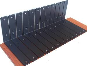 lot 54535 image: 12 Pack - L 8 x H 6 x W1.5, 5mm Thick Black L Shelf Bracket, Iron Shelf Brackets, Metal Shelf Bracket, Industrial Shelf Bracket, Floating Shelf Bracket, Shelf Supports with Screws
