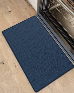 lot 54540 image: DEXI Anti Fatigue Kitchen Mat, Cushioned Kitchen Rugs Non Slip, Waterproof Comfort Standing Kitchen Floor Mat, 17x29, Navy