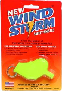 lot 54559 image: All-Weather Whistle Wind Storm Safety Whistle, Yellow