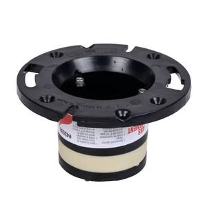 lot 54573 image: Oatey 43538 4-inch Black ABS Cast Iron Closet Flange Replacement