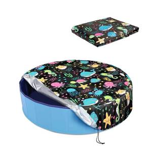 lot 54575 image: Ladadee Foldable Round Dog Swimming Pool Cover, for 324863 Collapsible Outdoor Tub,PVC Coating Waterproof and UV Protection, Leakproof Washable Kiddie Pet Small Paddling Bath Accessories