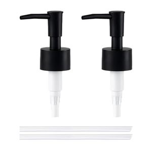 lot 54620 image: 2Pack Pumps Lotion Soap Dispenser Replacement Pump for Your Liquid Soap, Lotion or Dish Soap Refill Dispenser Kitchen Bathroom Worktop Bottles (Black)