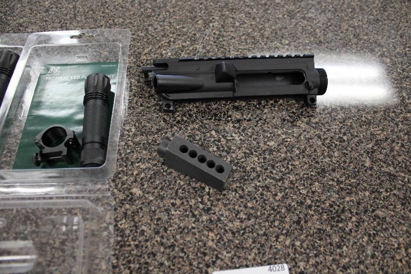 lot 4028 image: Blemished AR 15 Upper Receiver & Light Mounts