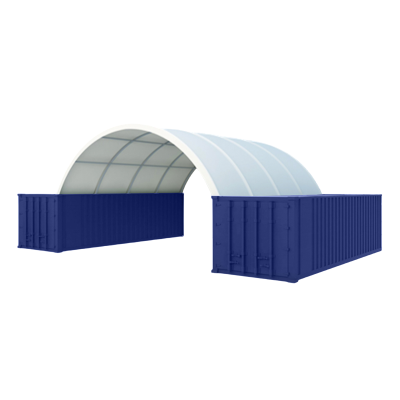 lot 1140A image: Gold Mountain Shipping Container Canopy Shelter C2020 20x20x6.6