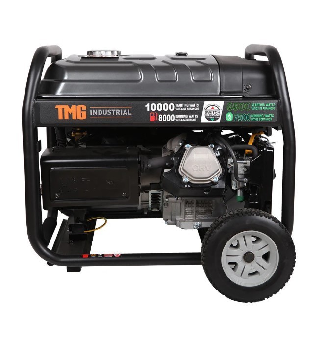 lot 650 image: Unused 2024 TMG Industrial 10,000-Watt Dual Fuel Generator (Gasoline and LPG) with Electric Start, 8.5 Hour Run Time, TMG-10000GE