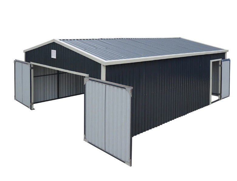 lot 896 image: Unused TMG - MS1624 16 x 24 FT Garage Metal Shed With 12 FT Swing Door