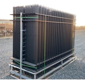 lot 1178B image: Unused 2024 Iron Fencing with 30Pcs fence and 31 Pcs post of regular iron fencing.