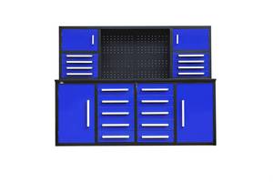 lot 1133A image: Unused 2024 Steelman 7FT-18D Blue Work Bench with 18 Drawers. 86x23x39 inch