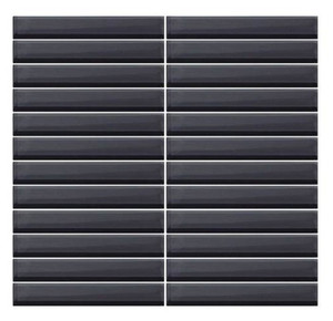 lot 10050 image: 6 Boxes Daltile Color Wave Glass - CW19 Nine Iron - 1 X 6 Straight Joint Dal Tile Glass Mosaic Tile - Glossy