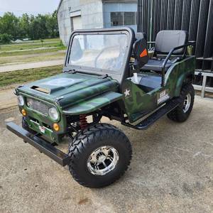 lot 512 image: New Go Kart Jeep GR-12 150cc, Chrome Wheels 475 (Camo Green) 520