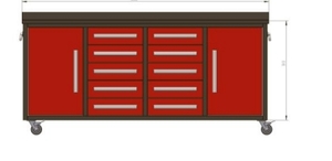lot 1939 image: Unused 2024 Suihe 7ft 3 Section Toolbox