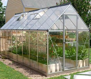 lot 782 image: Unused TMG Industrial 6 x 16 Crystal Clear Greenhouse, Aluminum Frame, Integrated Gutter System, Roof Vents, TMG-GH616