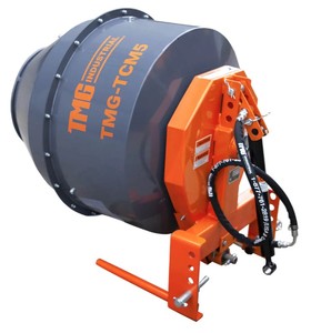 lot 791 image: Unused TMG Industrial 5 Cu-Ft 3-Point Hitch Cement Mixer, PTO Shaft Included, Category 1 & 2 Hookup, TMG-TCM5
