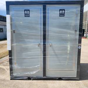 lot 681 image: Unused 2024 Panda Box Mobile Dual Restroom Portable Restroom w Sink and Private Toilet Bathroom DT01