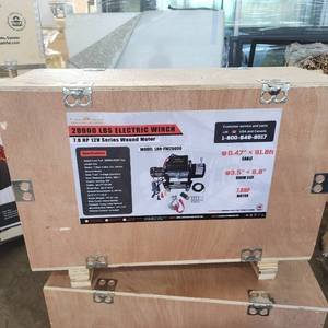 lot 3703 image: Unused 2024 LandHonor 20000 LBS Electric Winch 7.8 HP 12V Series Wound Motor LHR-EW20000