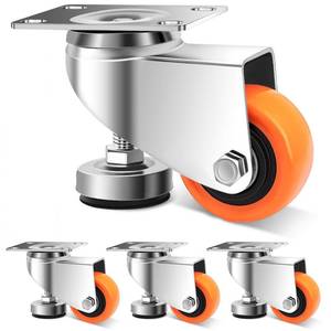 lot 18524 image: W B D WEIBIDA 2� Leveling Plate Casters Wheels, Workbench Casters Set of 4, Retractable Casters with Adjustable Leveling Feet 1100 LBS, Heavy Duty Casters Wheels for Workbench, Equipment, Machine