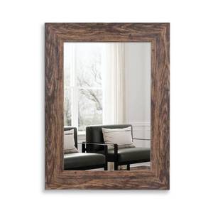 lot 18557 image: Wood Mirror with Frame Rustic 24X32 Inch Wall Mounted Rustic Vanity Mirror with Large Wood Frame Decorative Farmhouse Bathroom Mirror, for Bedroom,Living Room,Entryway Wall Decor(HorizontalVertical) - Retail $139.99