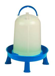 lot 18560 image: Double-Tuf� Poultry Waterer with Legs  Durable Water Container  Carrying Handle for Chickens & Birds  Chicken Waterer  2.5 Gallon