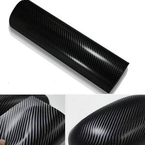 lot 18566 image: DIYAH 4D Black Carbon Fiber Vinyl Wrap Sticker with Air Release Bubble Free anti-wrinkle (120 x 60  10FT x 5FT)(USED)