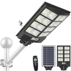 lot 18568 image: INSDEA 3200W LED Solar Street Light Motion Sensor, Dusk to Dawn Solar Flood Lights Outdoor, IP65 Waterproof Solar Security Lights, Solar Lights for Outside Garden Yard Path(MIGHT BE MISSING HARDWARE)(MISSING REMOTE)- Retail $93.83