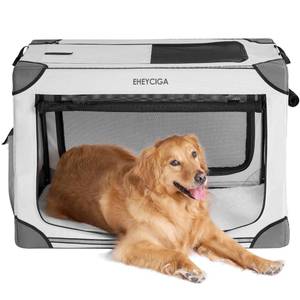 lot 18586 image: EHEYCIGA Collapsible Soft Dog Crate 36 Inches, Portable Travel Dog Crate for Large Dogs, Dog Kennel Indoor & Outside, Foldable Dog Crate with 4-Door Mesh Windows - Retail $79.32