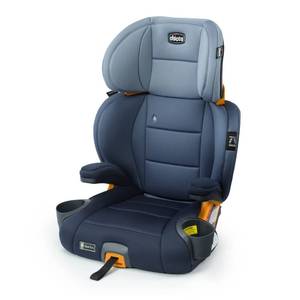 lot 18587 image: Chicco KidFit� ClearTex� Plus 2-in-1 Belt-Positioning Booster Car Seat, Backless and High Back Booster Seat, for Children aged 4 years and up and 40-100 lbs.  ReefNavy - Retail $98.36
