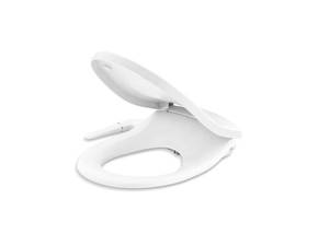lot 18590 image: KOHLER 76923-0 PureWash M250 Round Bidet Toliet Seat, Manual Non-Electric Bidets for Existing Toilets, Adjustable Bidet Sprayer, White - Retail $98.23