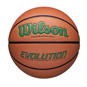 lot 18598 image: WILSON Evolution Indoor Game Basketball, Green, Size 6 - 28.5 - Retail $81.72