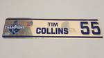 Tim Collins 2016 Game Used Spring Training Locker Name Plate Kansas City Royals MLB Authentication