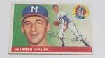 1955 Topps Warren Spahn #31 Vintage Milwaukee Braves Baseball Card HOF