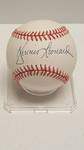 Dennis Leonard Autographed Vintage Official League Baseball w/ Display Cube & COA