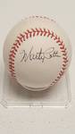 Marty Patton Autographed Vintage Official League Baseball w/ Display Cube & COA