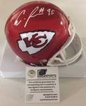 Signed Chris Jones #95 Kansas City Chiefs Mini Helmet w/CJ Sports Authentication