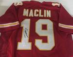 Signed Jeremy Maclin Kansas City Chiefs #19 Red Jersey with James Spence Witnessed Authentication