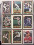 Complete Mint 1991 Topps & Topps Traded Baseball Card Sets 792 Topps & 132 Traded Set in a Nice Binder & Pages Rookies of Chipper Jones, Pudge Rodriguez & more