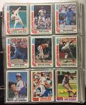 Mint 1982 Topps Baseball Card Set in Nice Binder and Pages  791 Total Cards Missing Cal Ripken Rookie